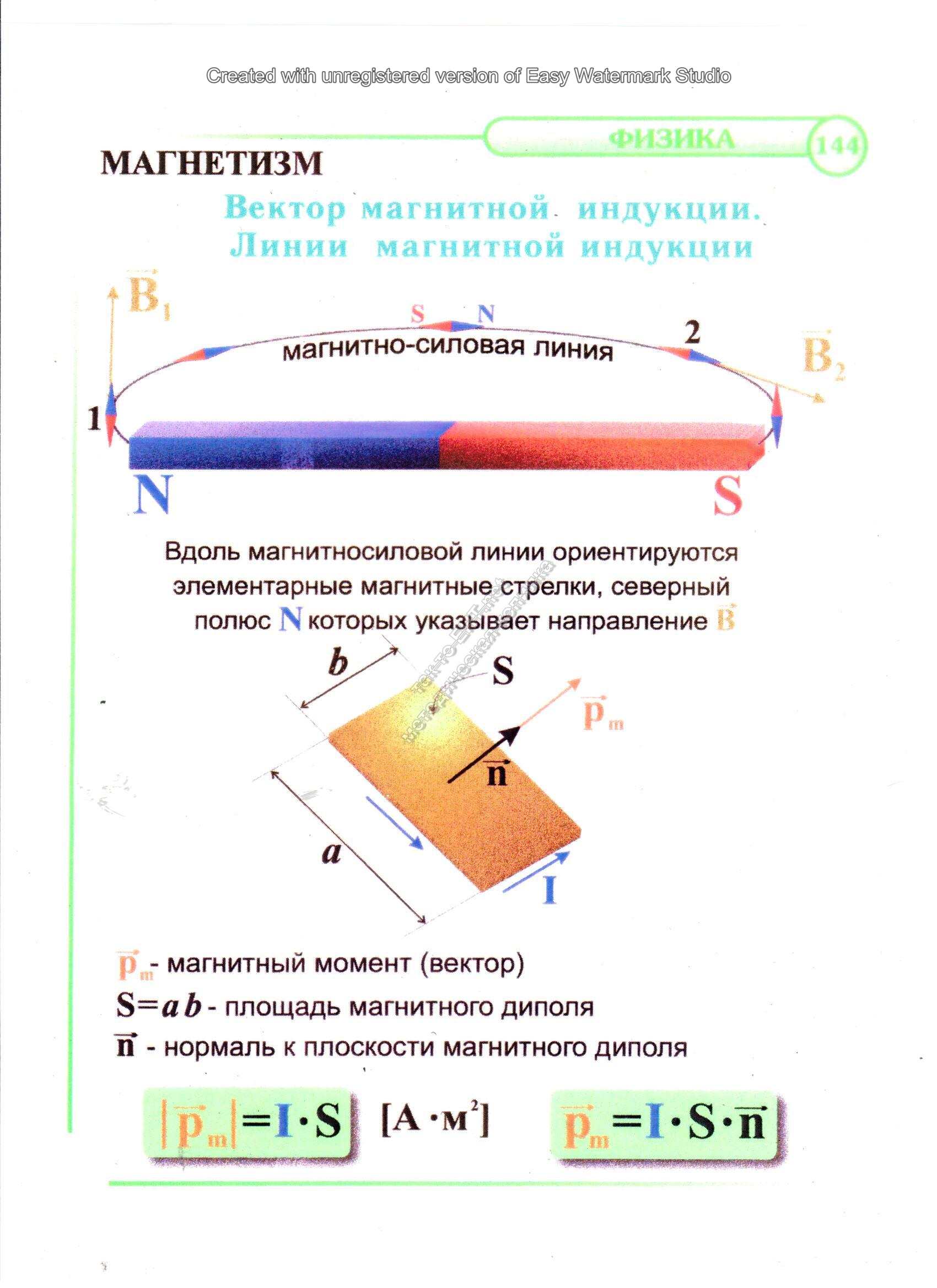 Вектор магнитной индукции. Линии магнитной индукции
