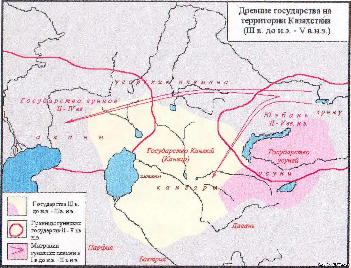 Казахстан в III в до нэ - V в нэ