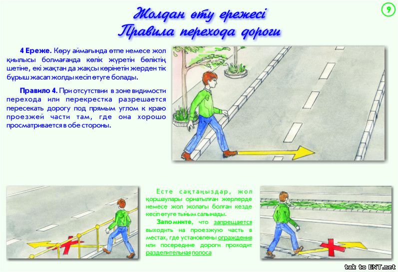 9. Правила перехода дороги. Правило 4